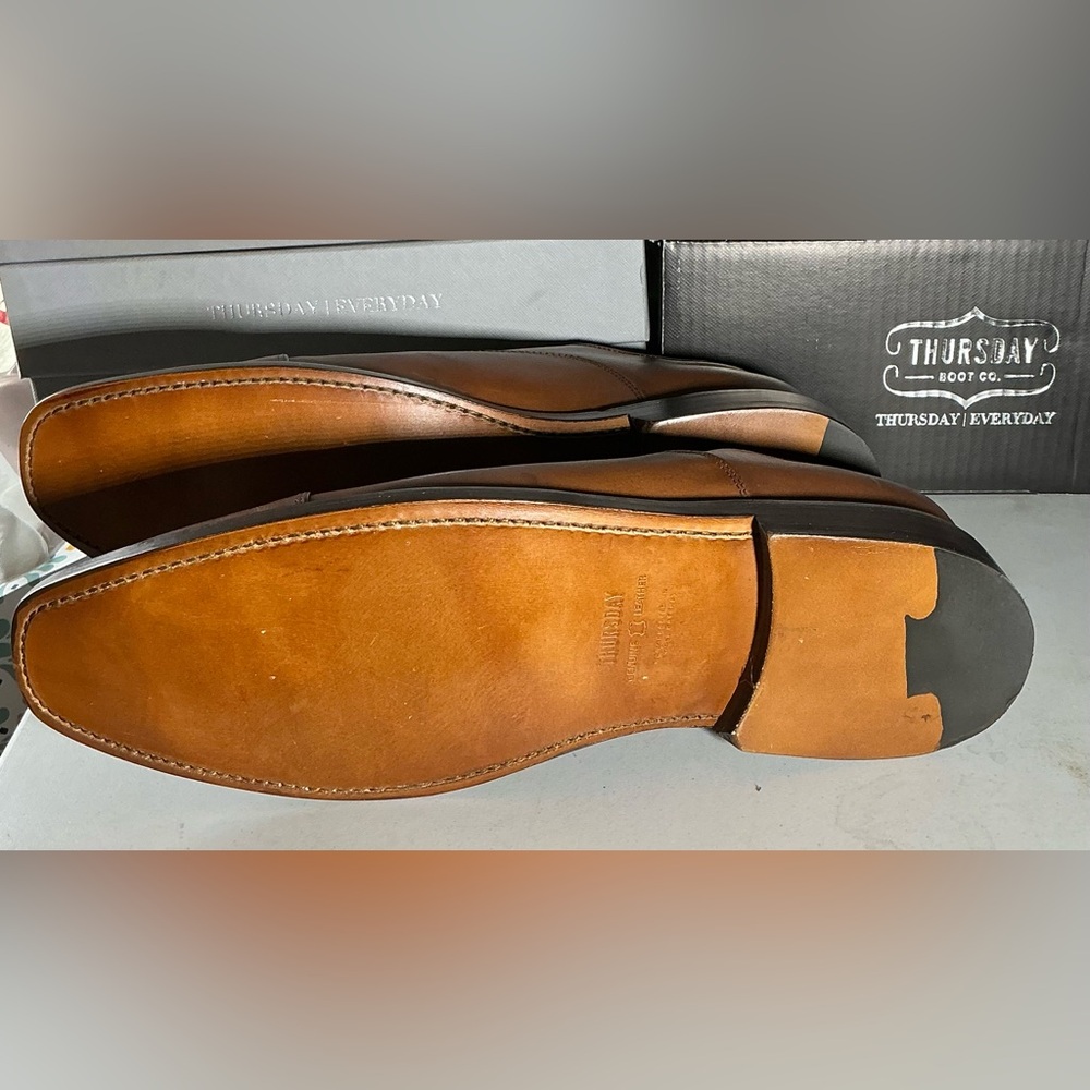SALE 🎉 Thursday Boot Co. Men's Brandy Colored Executive Shoes, Size 11.5 - Picture 12 of 16
